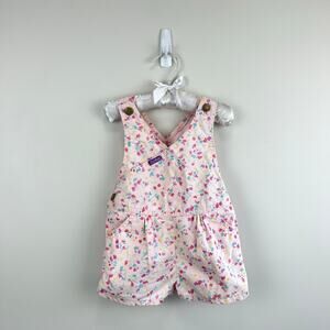 Vintage OshKosh B'gosh Pink Floral Shortalls 3T USA